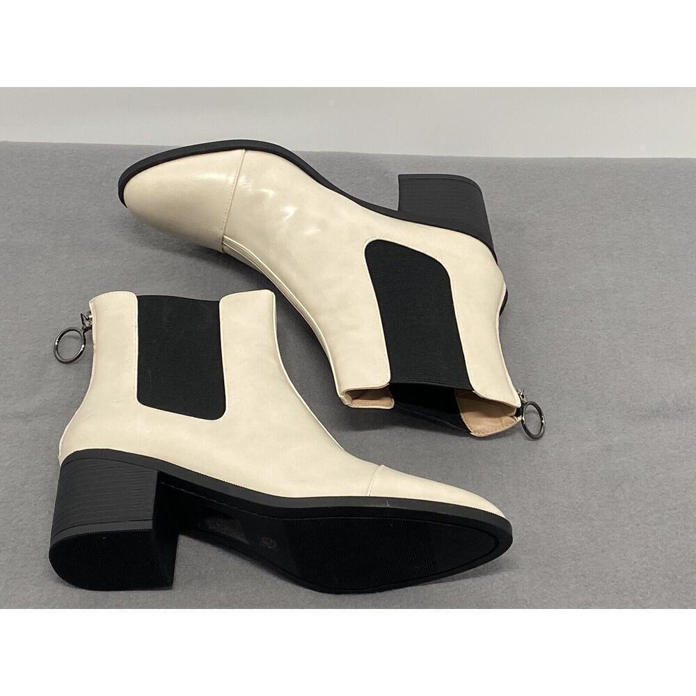 Journee Womens Nigella Tru Comfort Foam Back Heel Zip Stacked‎ Heel Boot Sz 7.5